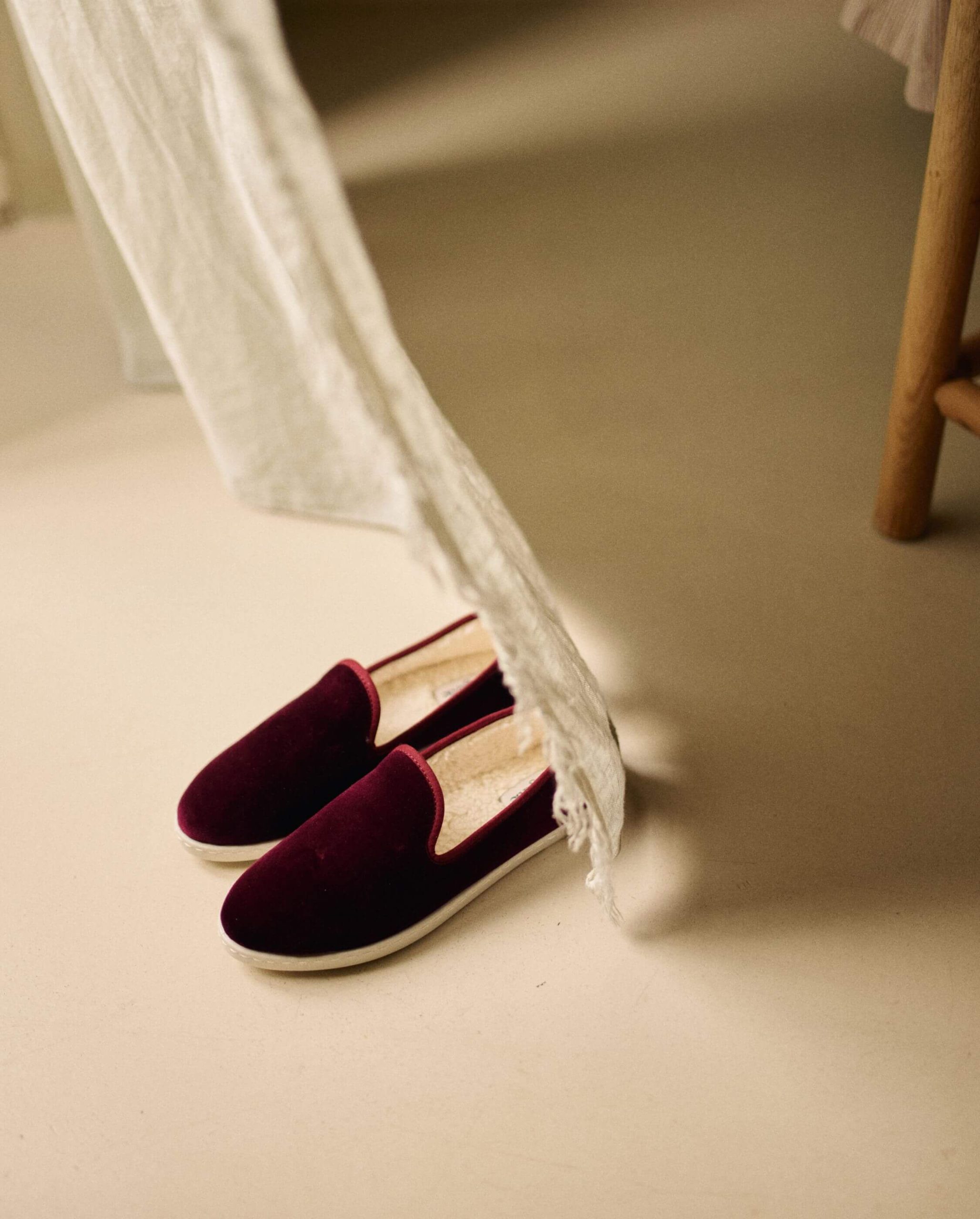 Chausson homme Bruson, velours bordeaux – Image 7