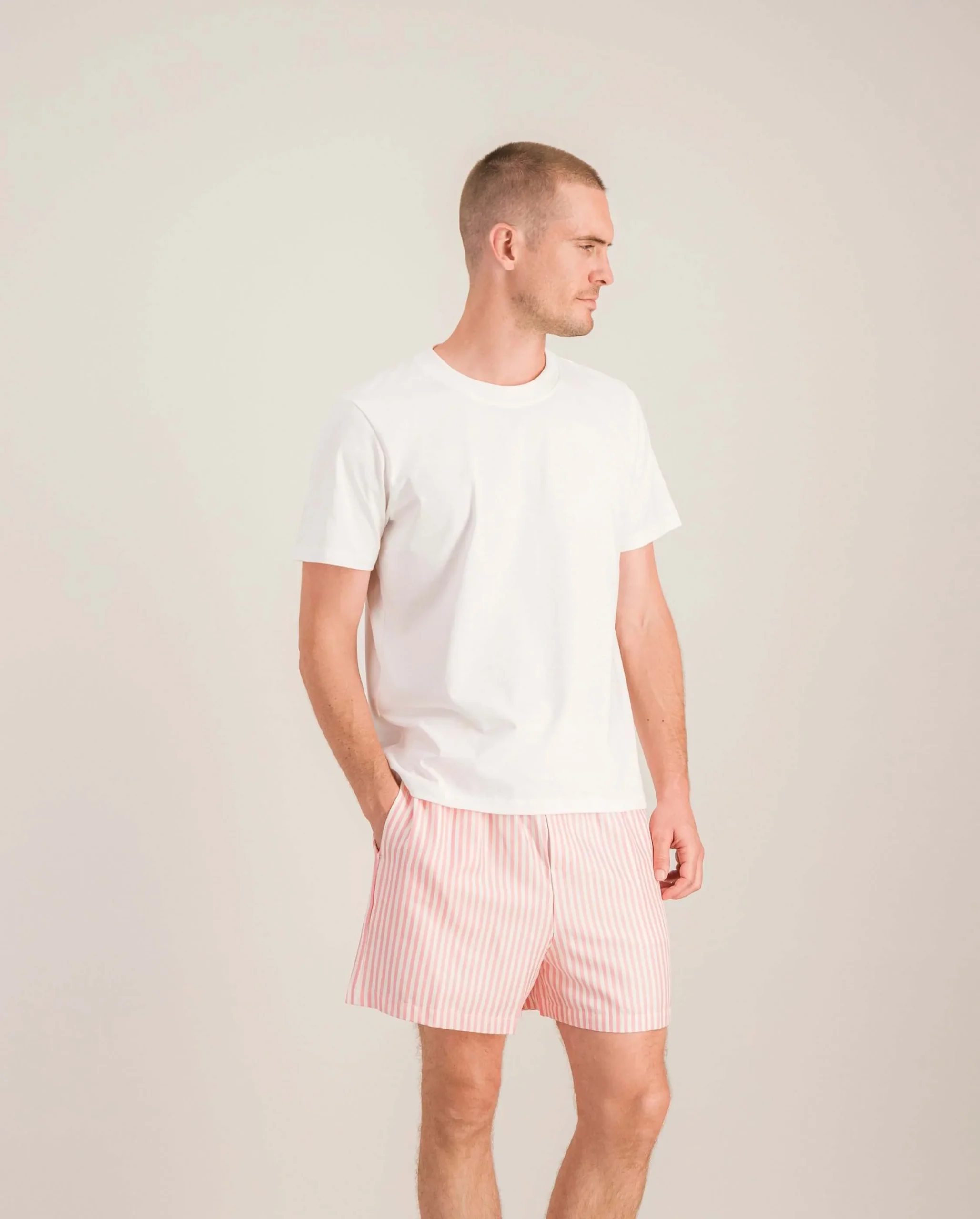 Short homme Manly, tencel dahlia – Image 6