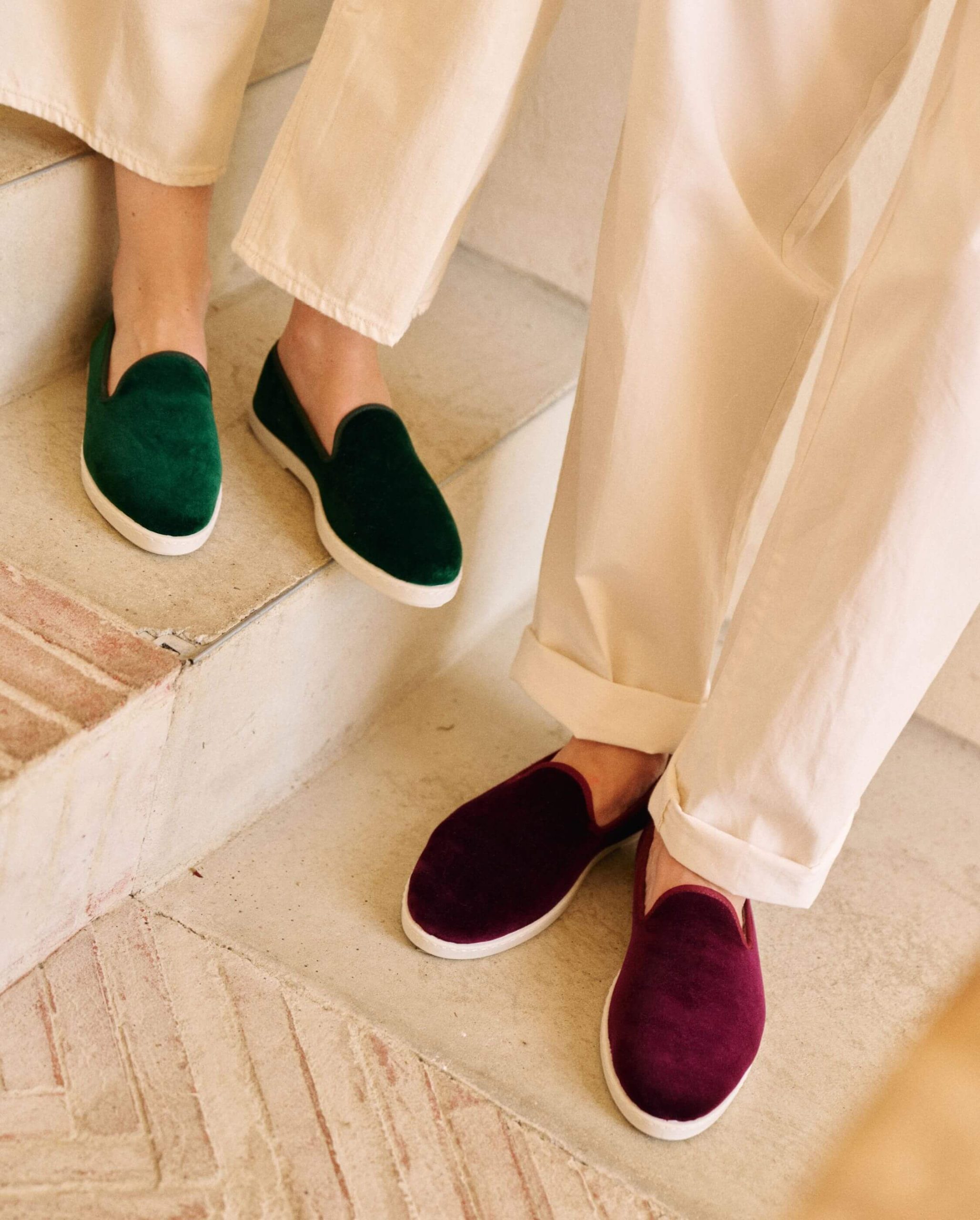 Chausson homme Bruson, velours bordeaux – Image 6