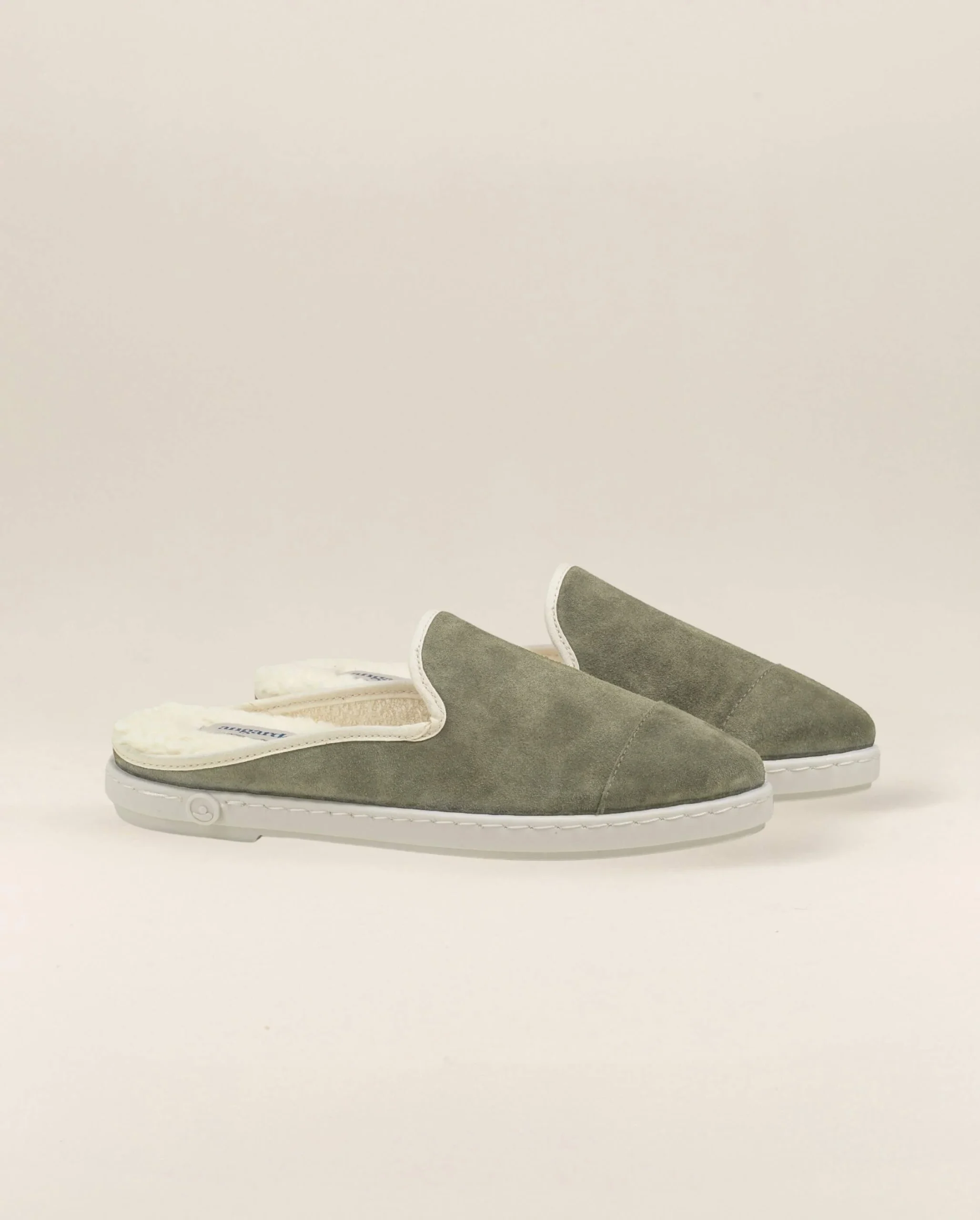 Mule femme Aime, cuir kaki clair – Image 2